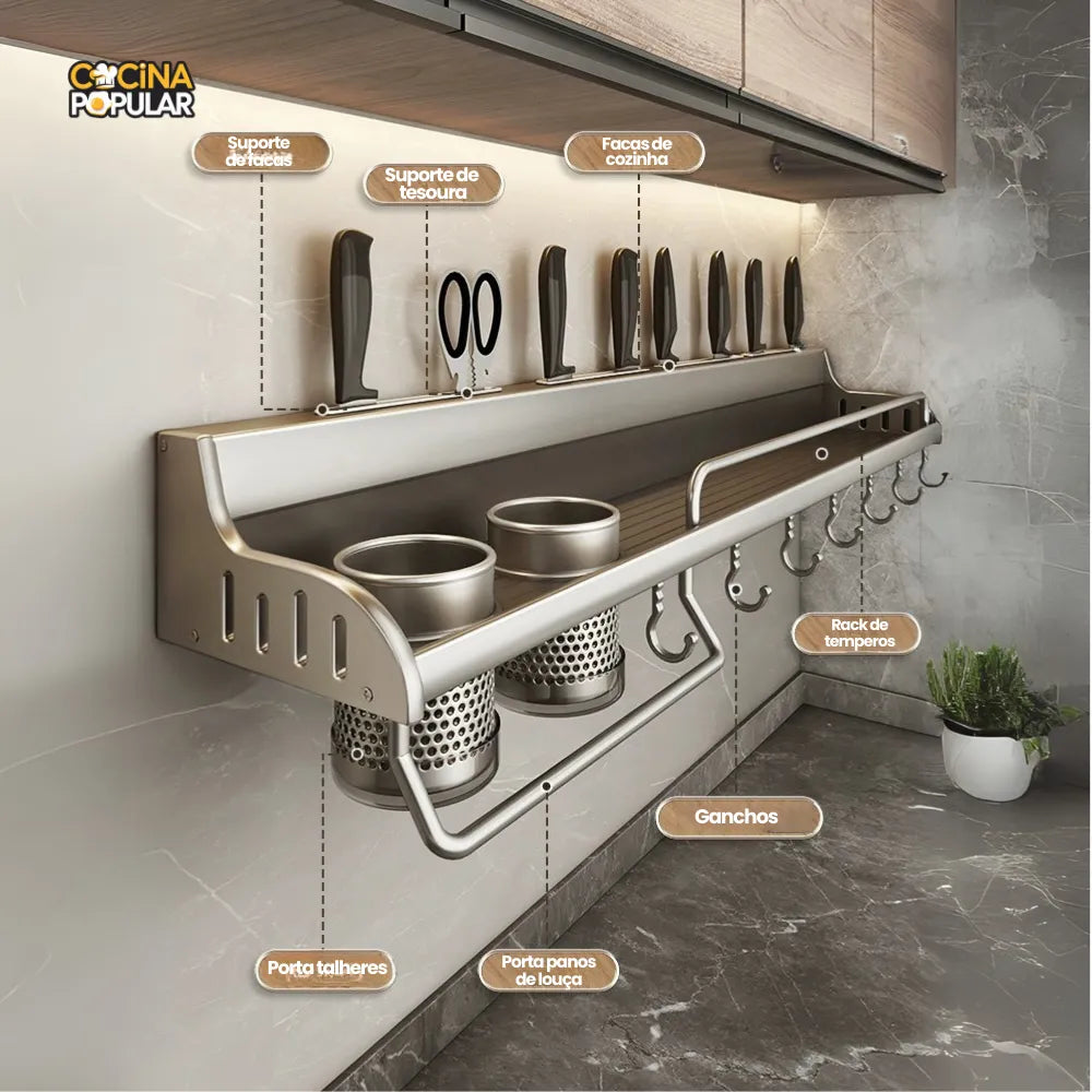 Organizador de Cuchillos y Especias - Cocina Popular - Cocina Popular