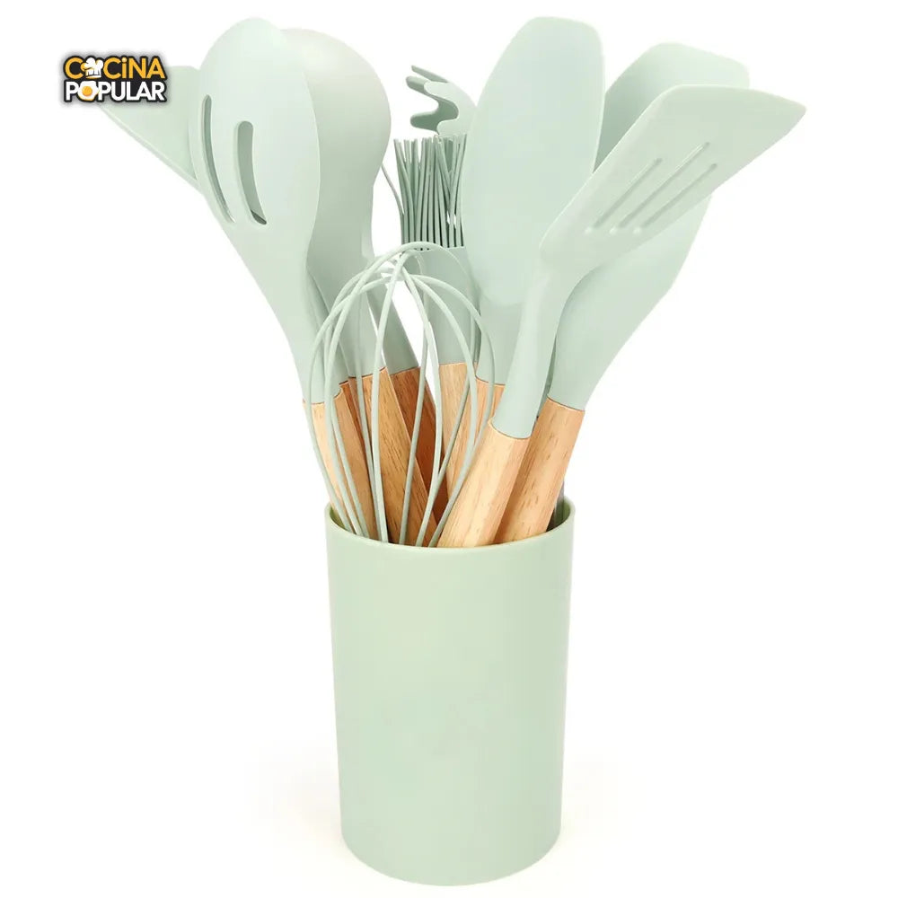 Juego de Utensilios de Cocina de Silicona - Cocina Popular - Cocina Popular