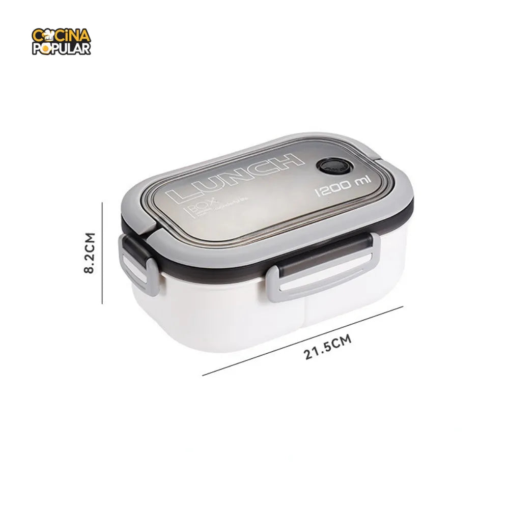 Fiambrera Hermética de 1200ML - Apta para Microondas - Cocina Popular - Cocina Popular