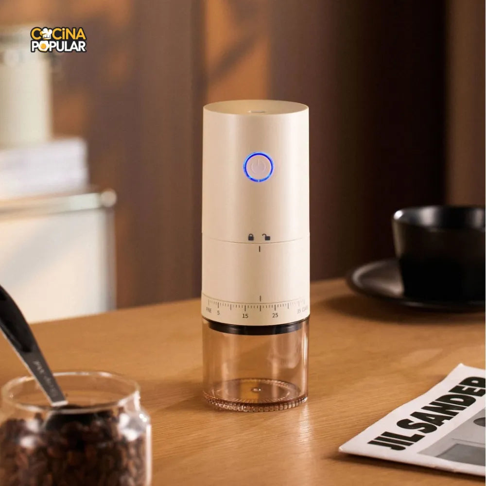 Molinillo de Café Eléctrico Portátil USB - Molienda Profesional - Cocina Popular - Cocina Popular