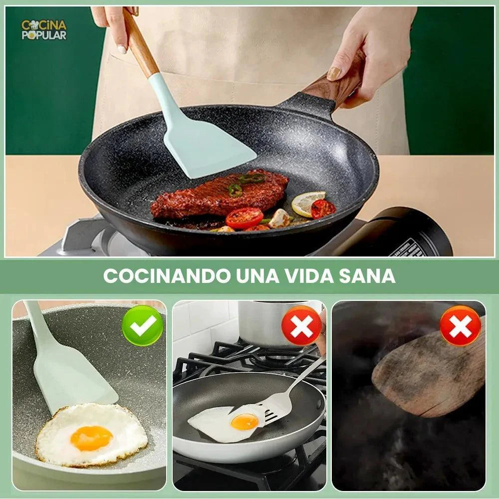 Juego de Utensilios de Cocina de Silicona - Cocina Popular - Cocina Popular