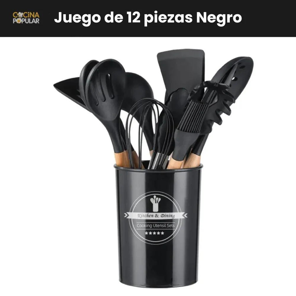 Juego de Utensilios de Cocina de Silicona - Cocina Popular - Cocina Popular