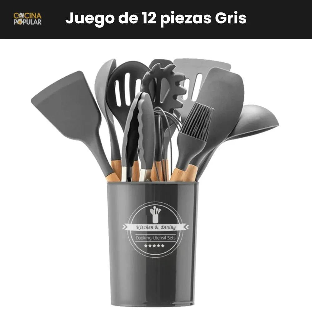 Juego de Utensilios de Cocina de Silicona - Cocina Popular - Cocina Popular
