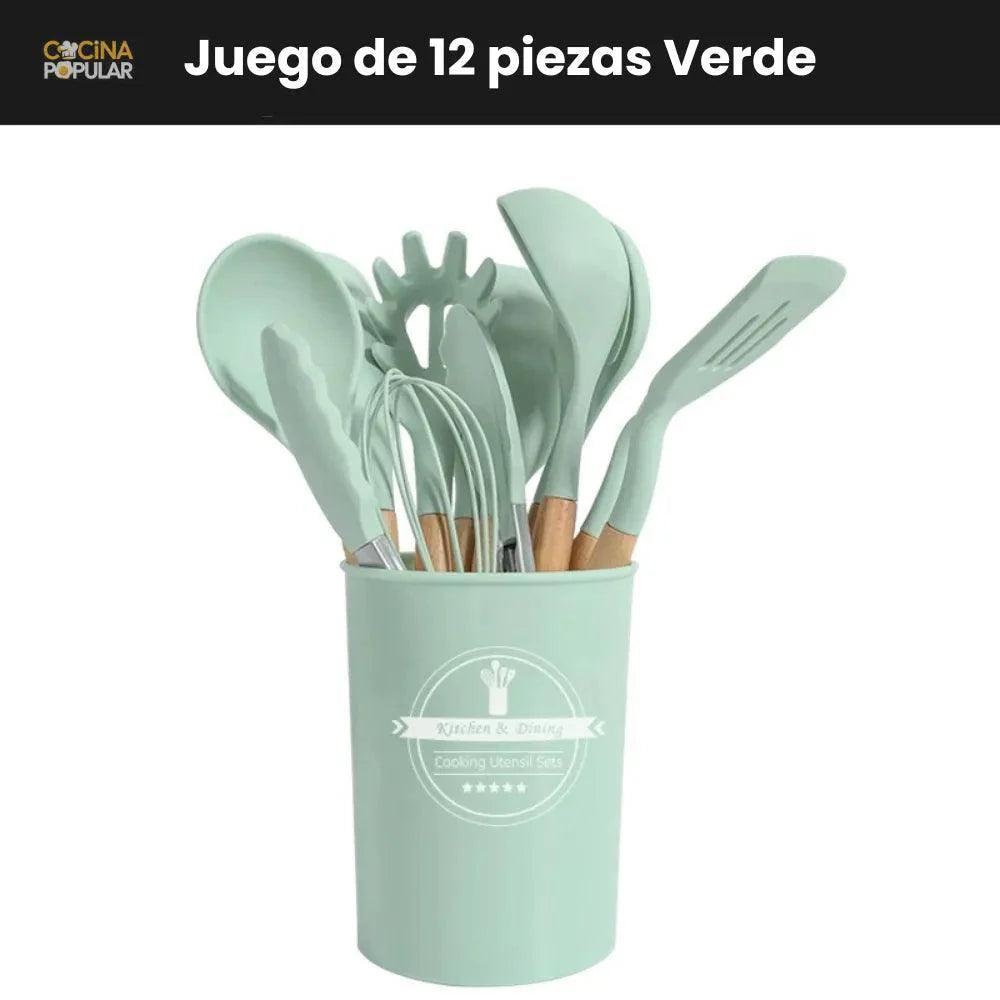 Juego de Utensilios de Cocina de Silicona - Cocina Popular - Cocina Popular