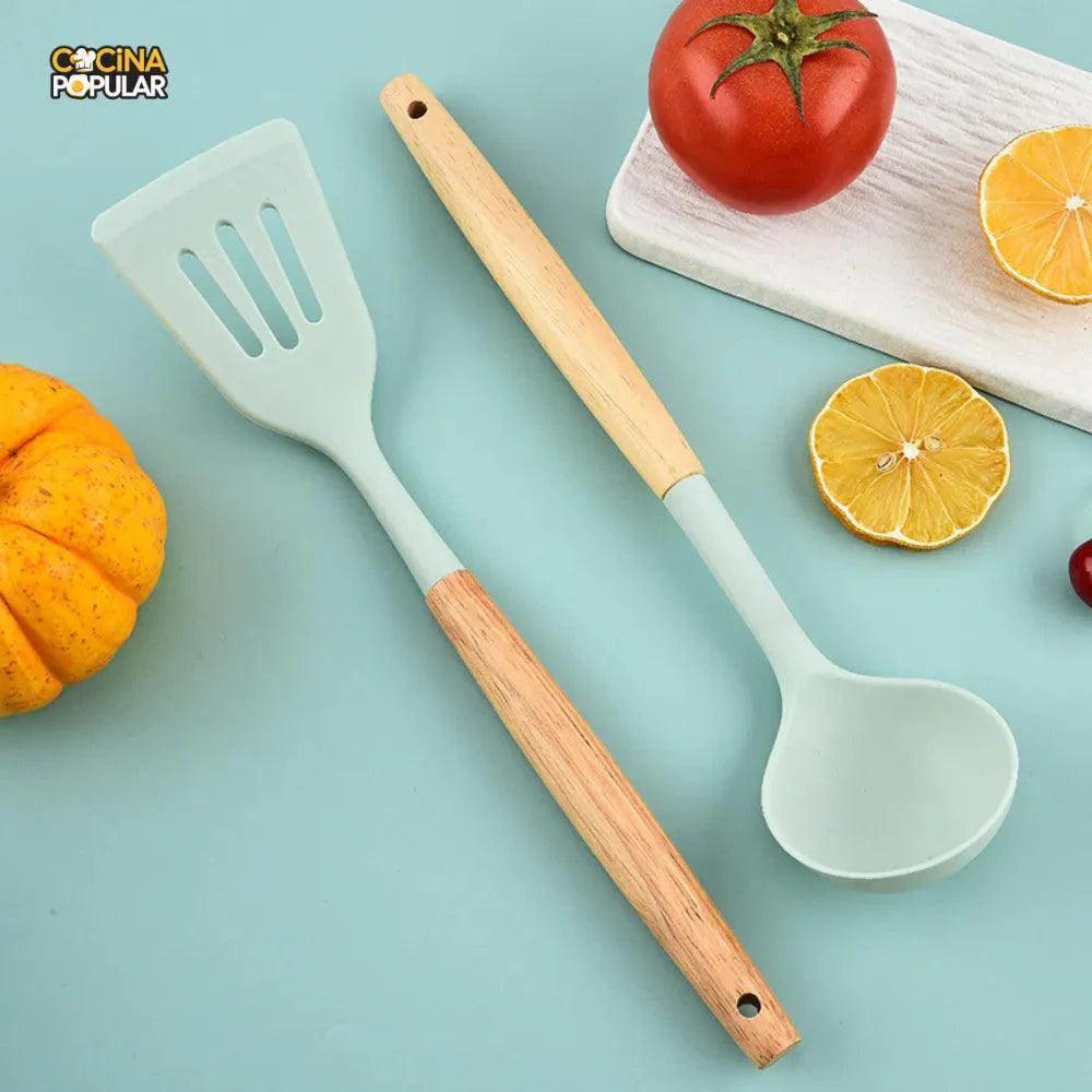 Juego de Utensilios de Cocina de Silicona - Cocina Popular - Cocina Popular