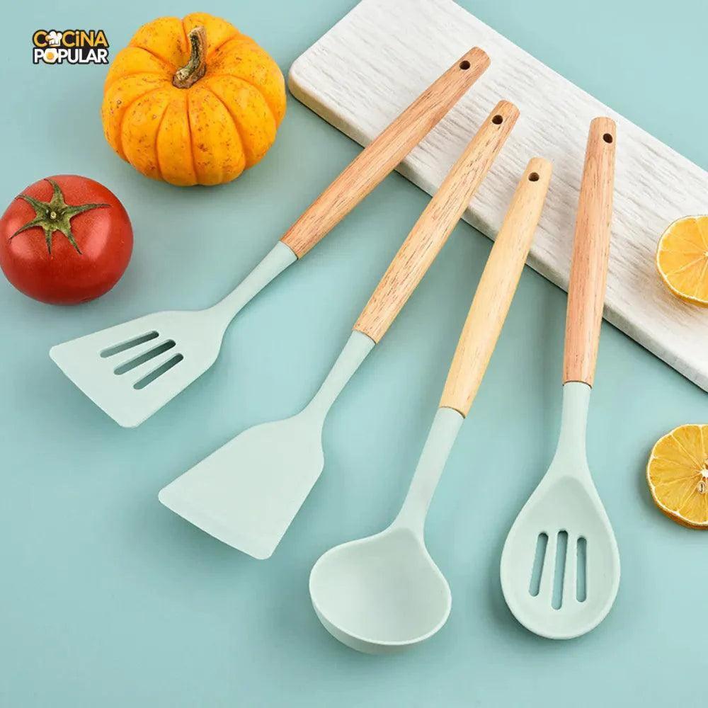 Juego de Utensilios de Cocina de Silicona - Cocina Popular - Cocina Popular