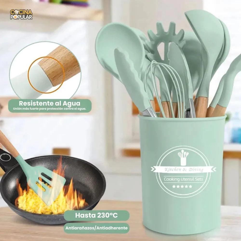 Juego de Utensilios de Cocina de Silicona - Cocina Popular - Cocina Popular