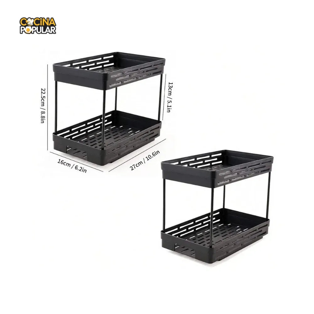 Estante de Almacenamiento de Condimentos Deslizante - Cocina Popular - Cocina Popular