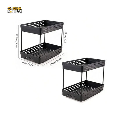Estante de Almacenamiento de Condimentos Deslizante - Cocina Popular - Cocina Popular