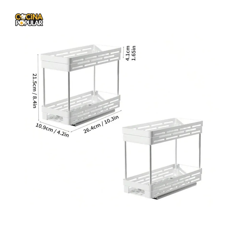 Estante de Almacenamiento de Condimentos Deslizante - Cocina Popular - Cocina Popular