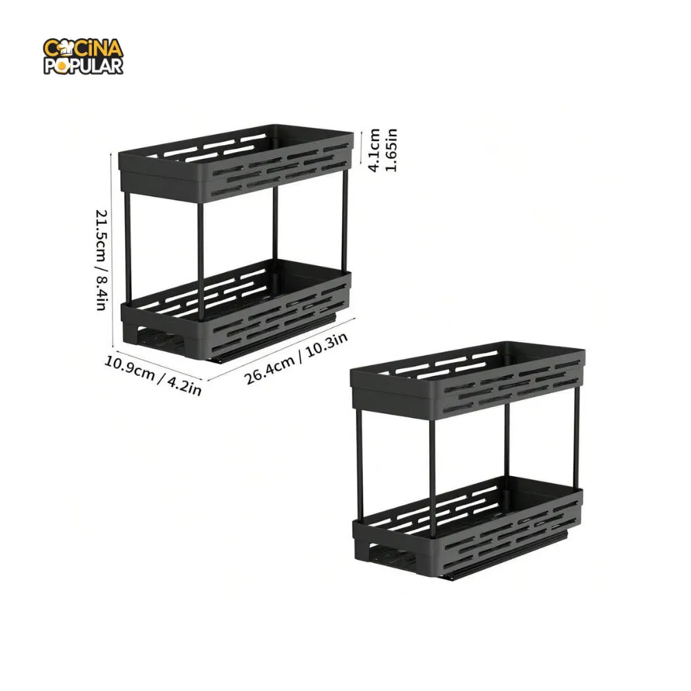 Estante de Almacenamiento de Condimentos Deslizante - Cocina Popular - Cocina Popular