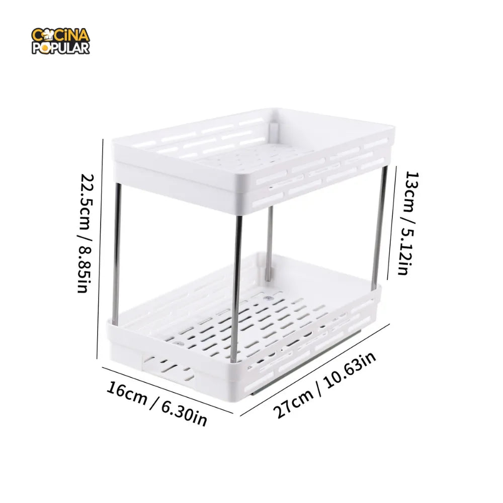 Estante de Almacenamiento de Condimentos Deslizante - Cocina Popular - Cocina Popular