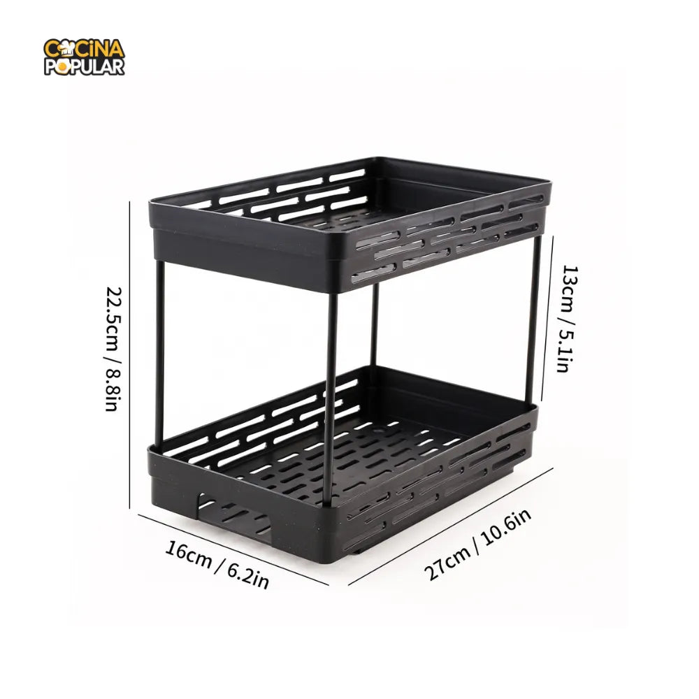 Estante de Almacenamiento de Condimentos Deslizante - Cocina Popular - Cocina Popular