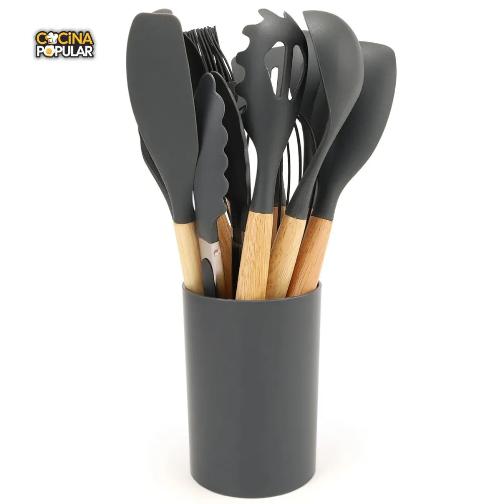 Juego de Utensilios de Cocina de Silicona - Cocina Popular - Cocina Popular
