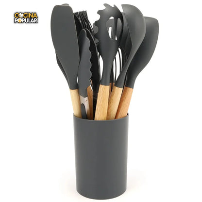 Juego de Utensilios de Cocina de Silicona - Cocina Popular - Cocina Popular