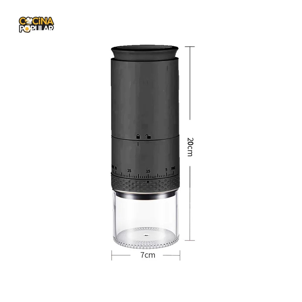 Molinillo de Café Eléctrico Portátil USB - Molienda Profesional - Cocina Popular - Cocina Popular