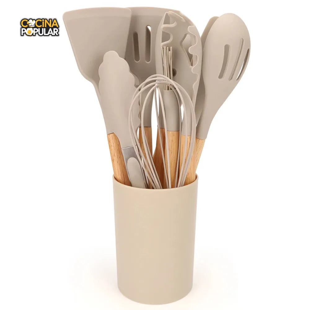 Juego de Utensilios de Cocina de Silicona - Cocina Popular - Cocina Popular