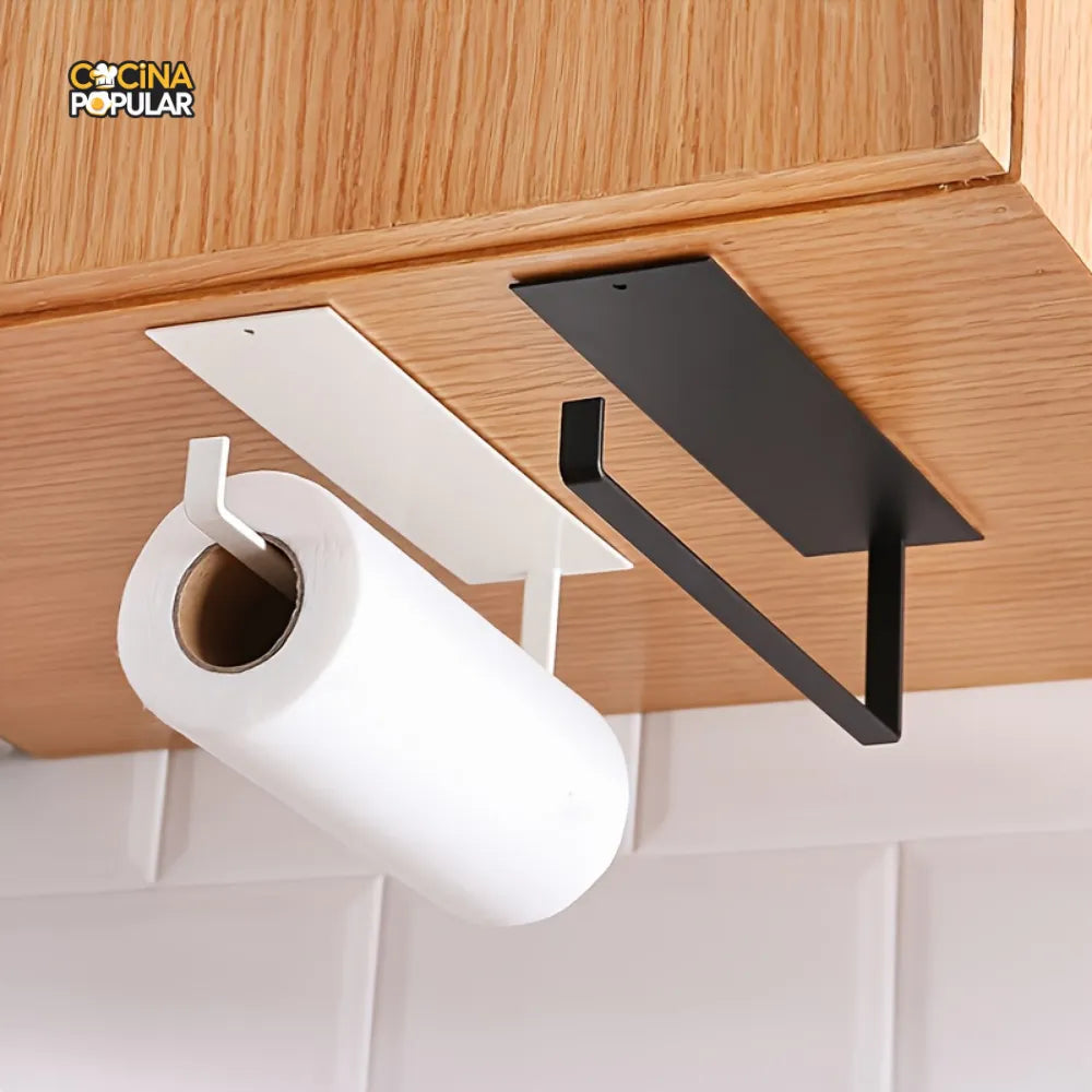 Soporte para Rollo de Papel - Instalación sin Perforaciones - Cocina Popular - Cocina Popular