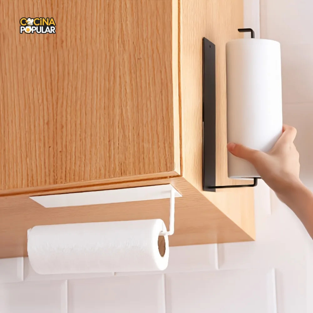 Soporte para Rollo de Papel - Instalación sin Perforaciones - Cocina Popular - Cocina Popular