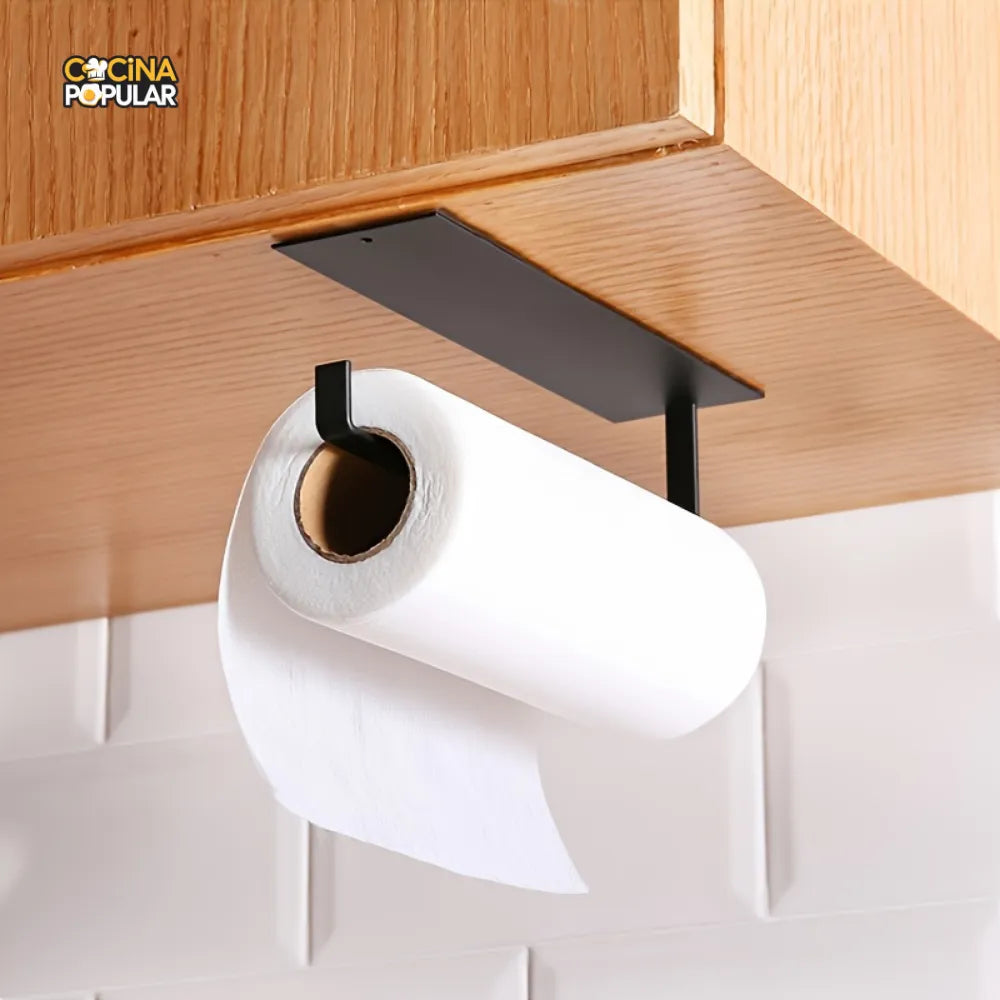 Soporte para Rollo de Papel - Instalación sin Perforaciones - Cocina Popular - Cocina Popular