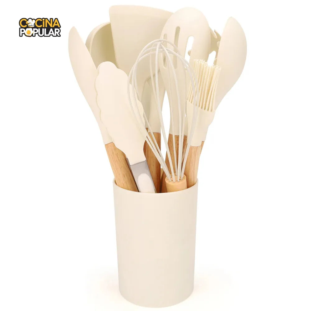 Juego de Utensilios de Cocina de Silicona - Cocina Popular - Cocina Popular
