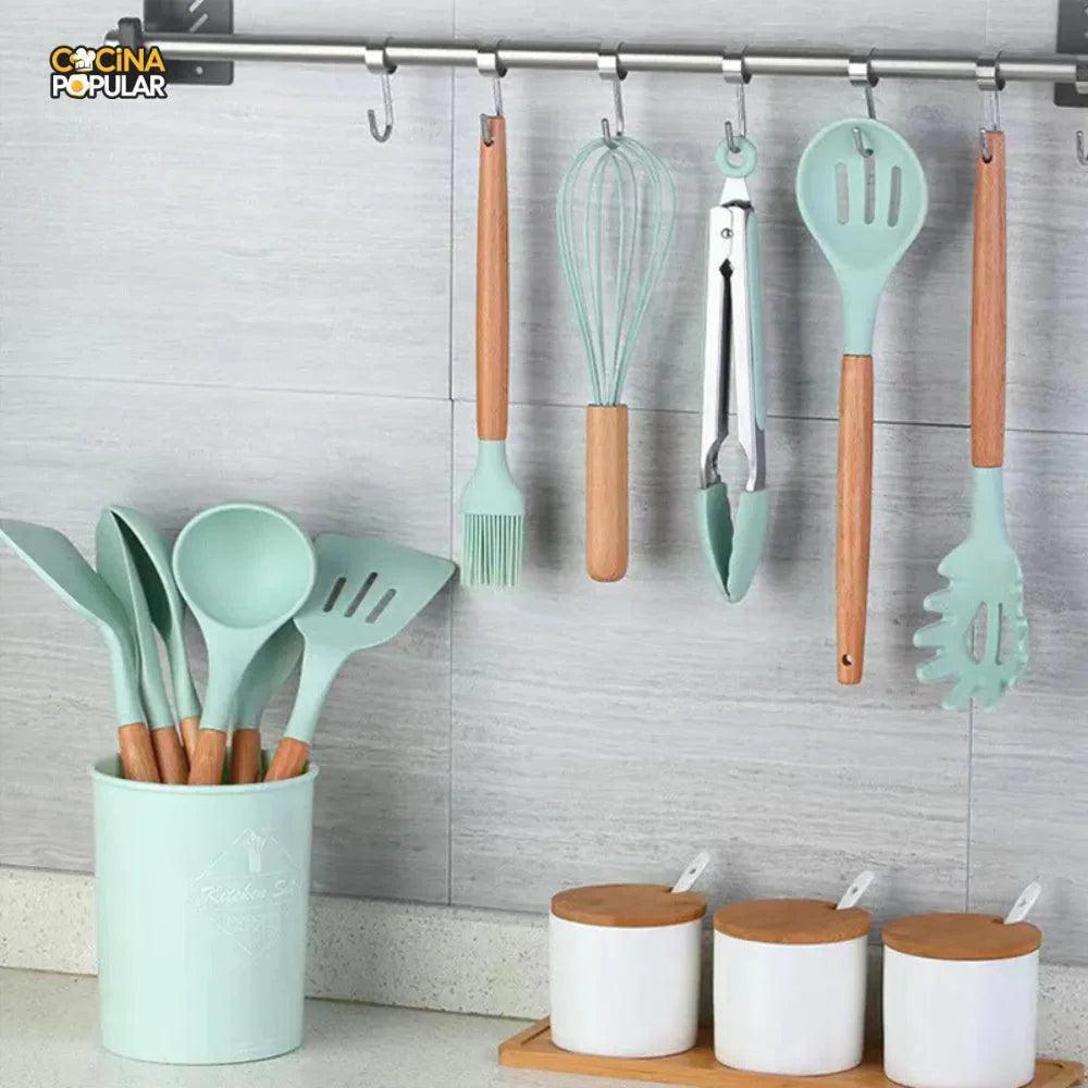 Juego de Utensilios de Cocina de Silicona - Cocina Popular - Cocina Popular