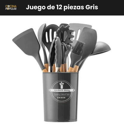 Juego de Utensilios de Cocina de Silicona - Cocina Popular - Cocina Popular