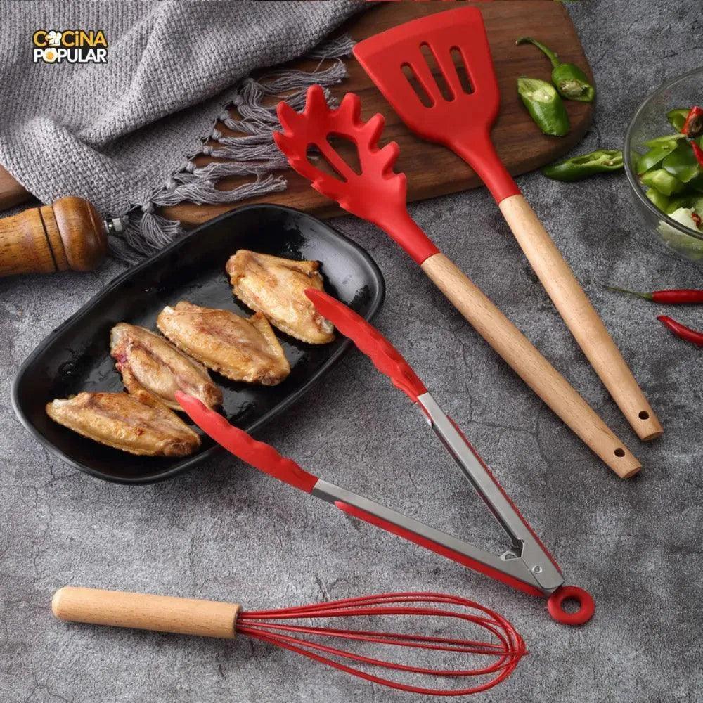 Juego de Utensilios de Cocina de Silicona - Cocina Popular - Cocina Popular